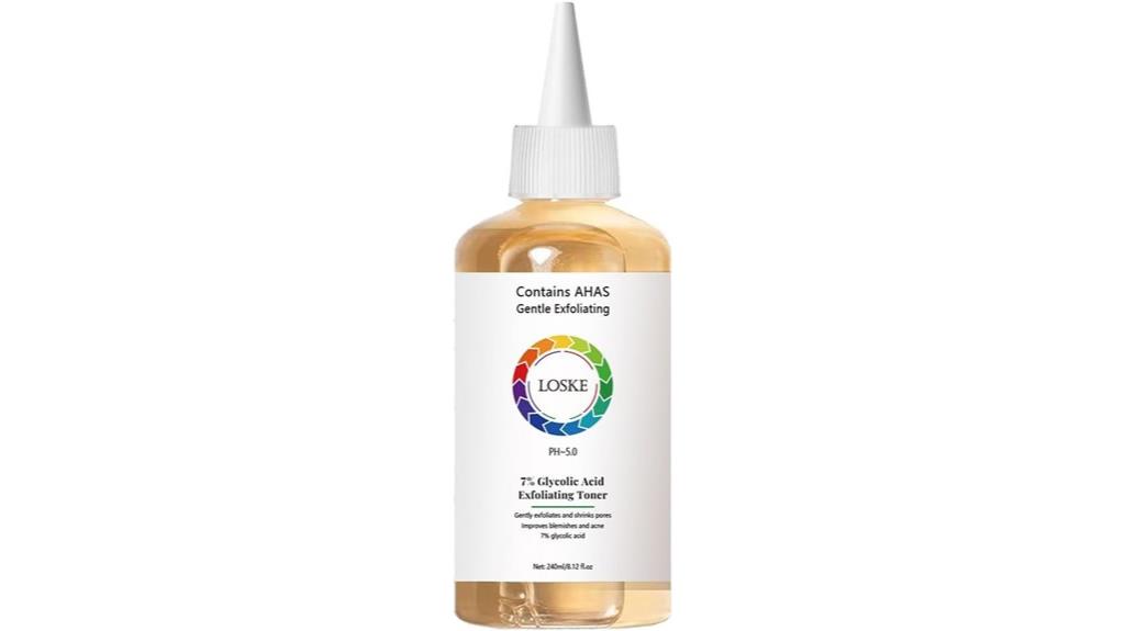 exfoliating toner for clear skin