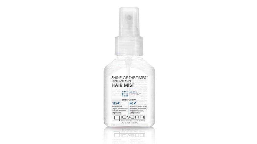 glossy luminous hair mist