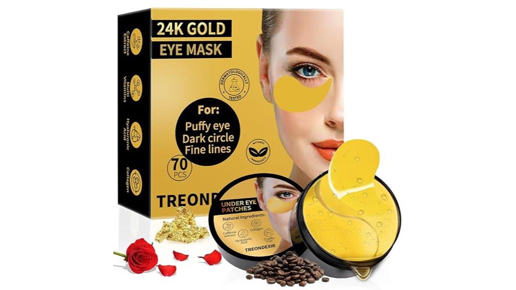 gold eye masks pack