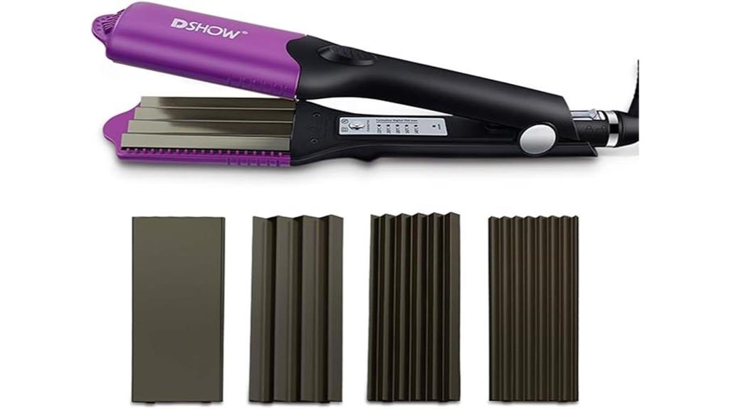 hair crimper with interchangeable plates