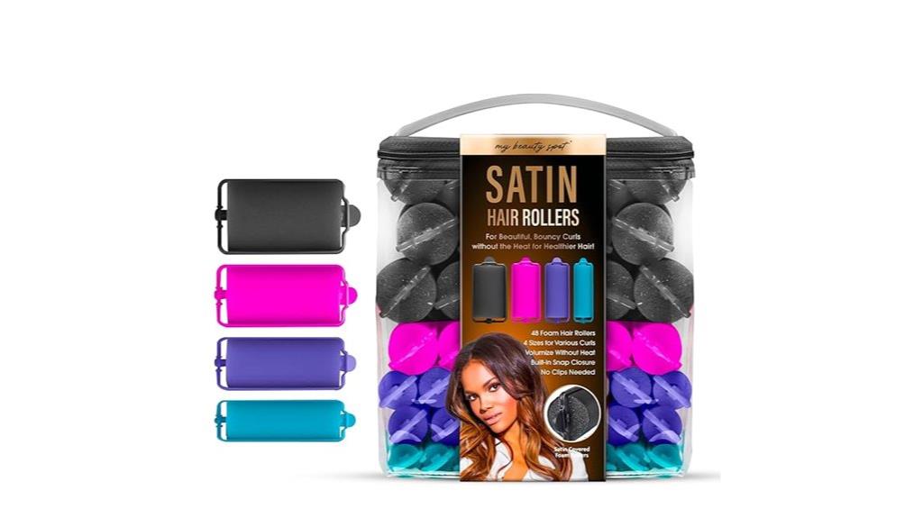 heatless satin curlers pack