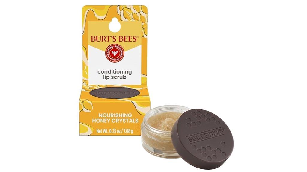 honey lip scrub exfoliates