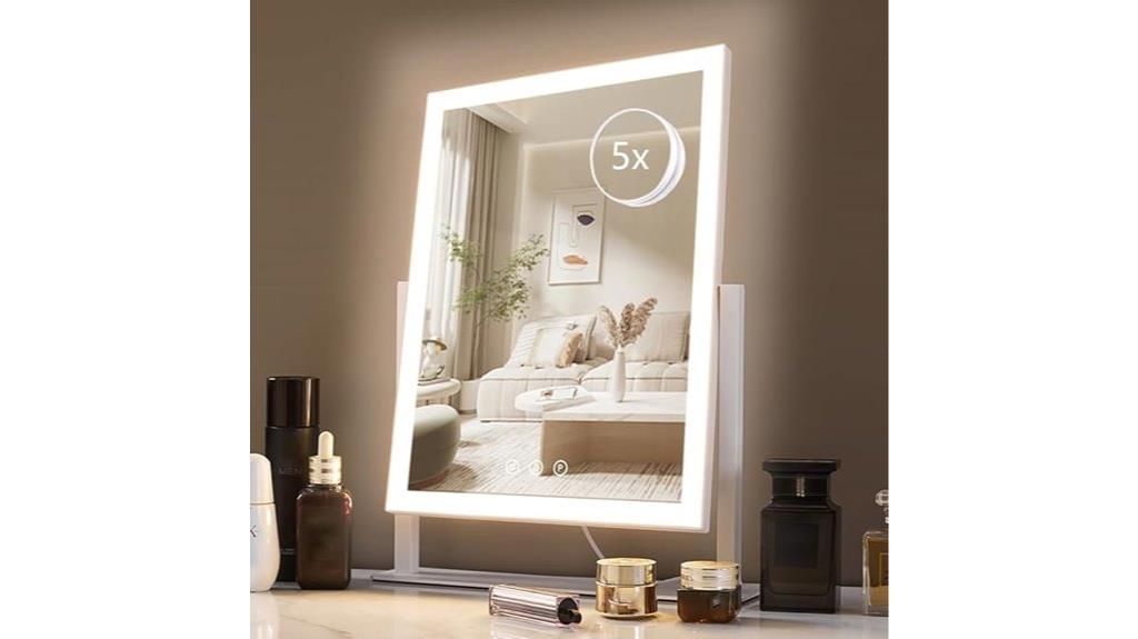 lighted magnifying makeup mirror