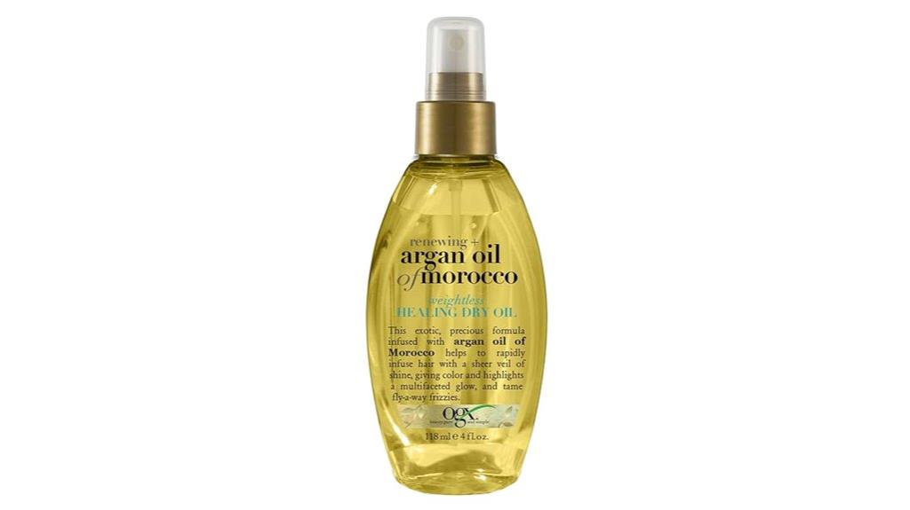 lightweight argan oil spray
