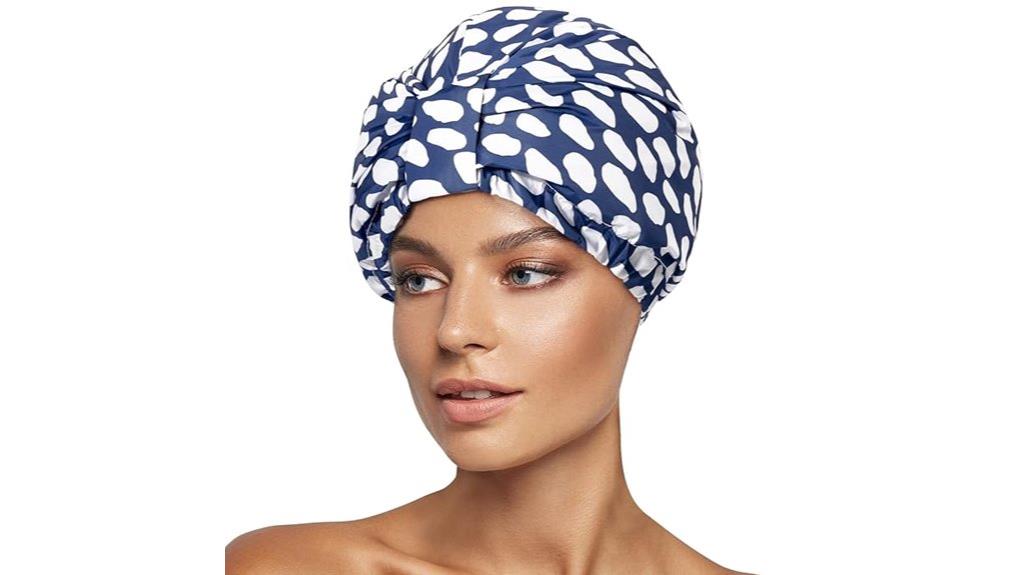 luxury waterproof shower cap