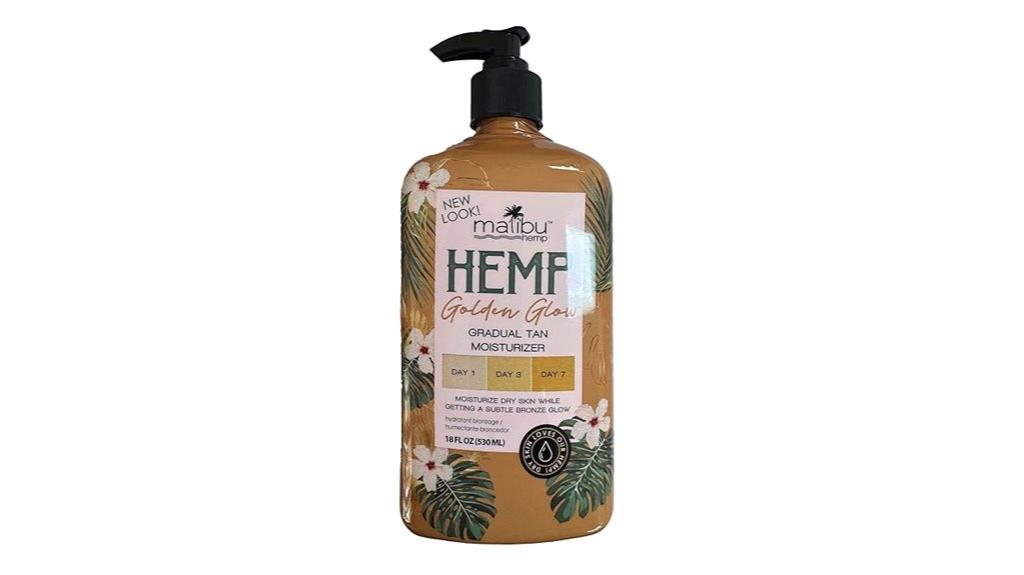 malibu hemp tan moisturizer