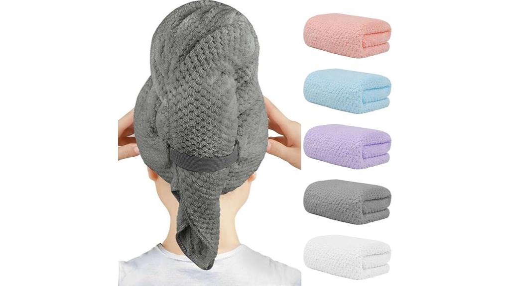 microfiber hair towel pack