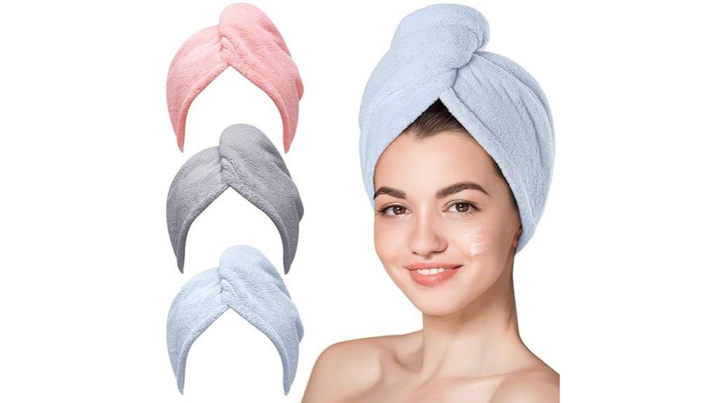 microfiber hair towels pack