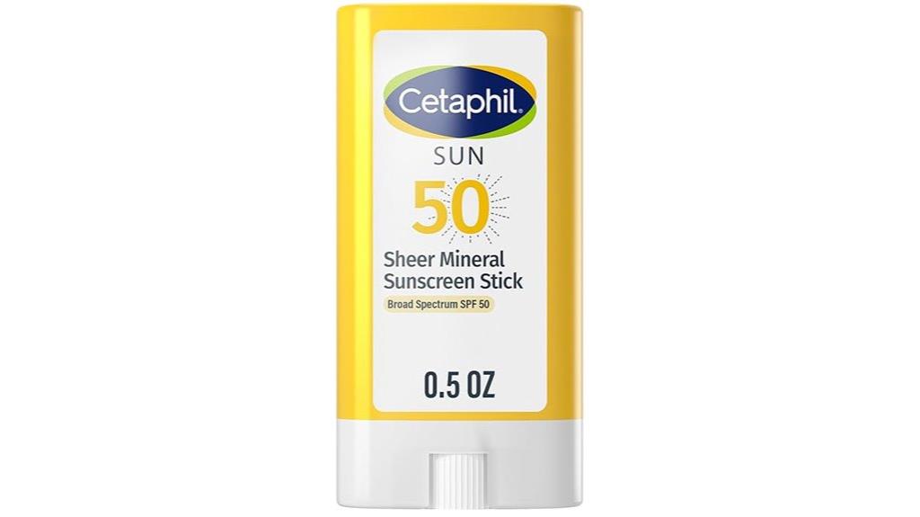 mineral sunscreen stick application