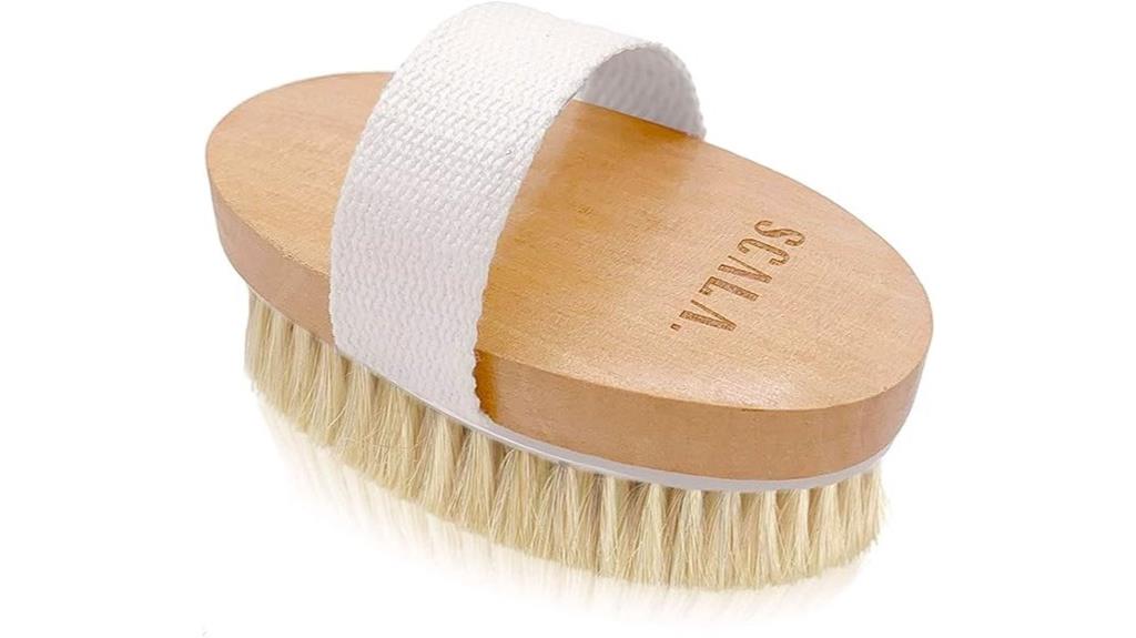 natural bristle dry body brush