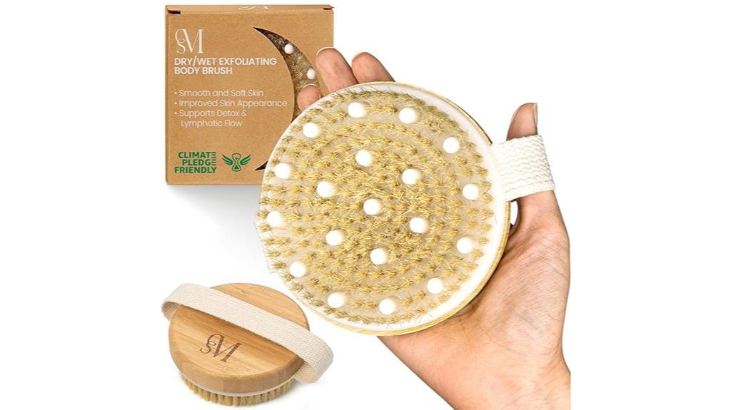 natural bristle dry body brush