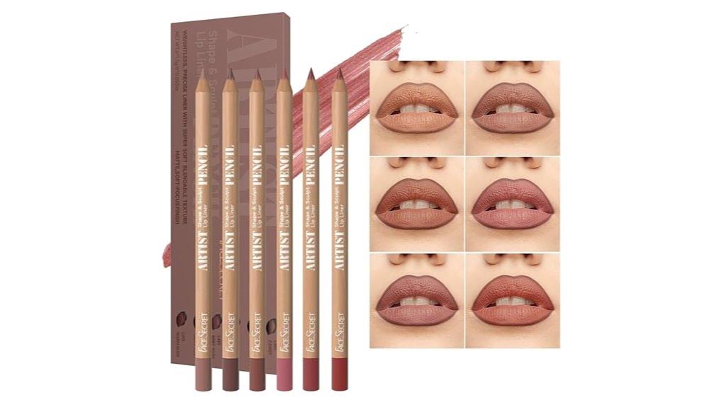 nude brown lip liner set