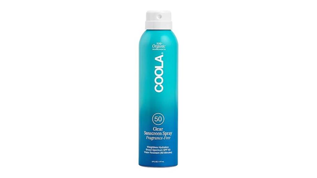 organic spf 50 spray