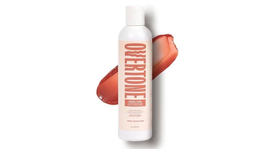 pink rose colored conditioner