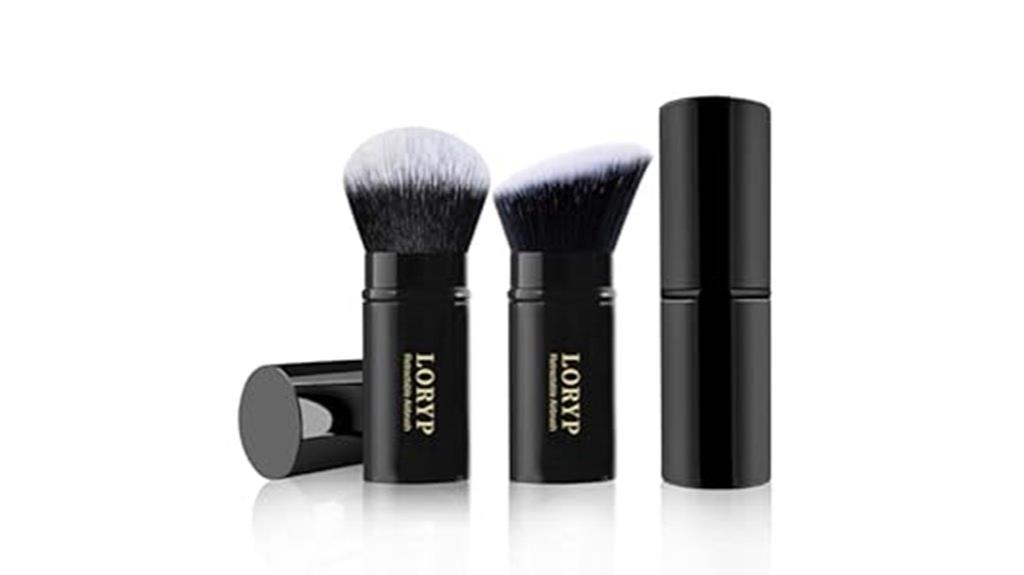 portable retractable makeup brushes