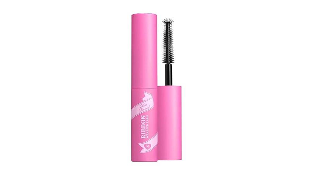 ribbon wrapped mascara packaging