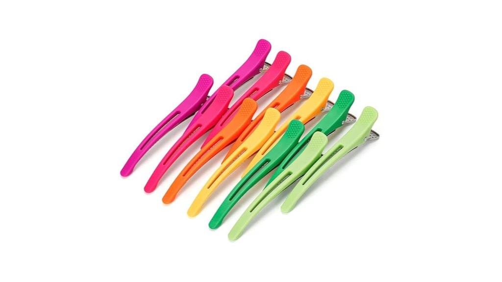 set of hair styling clips