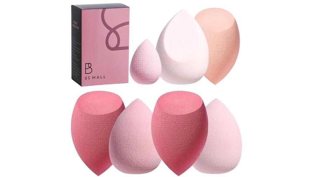seven piece makeup sponge set