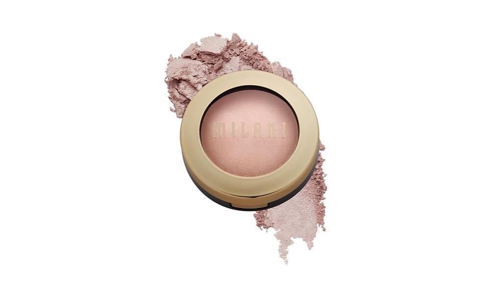 shimmery baked highlighter makeup