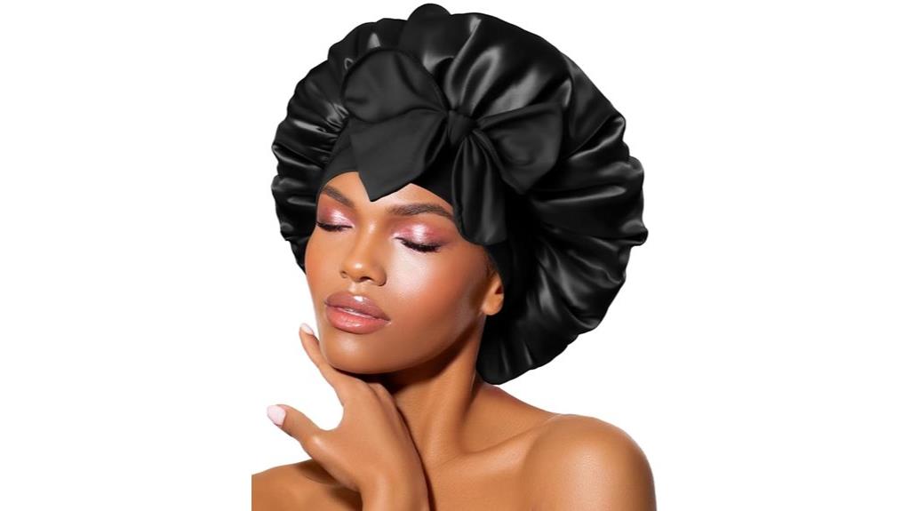 silk satin tie bonnet