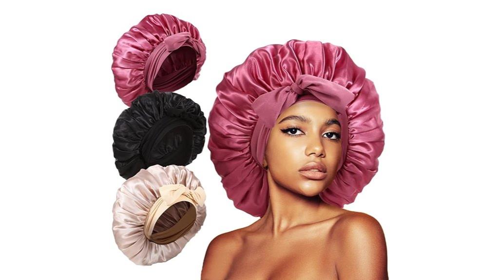 silk sleep bonnets pack