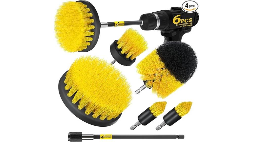 six piece drill brush set