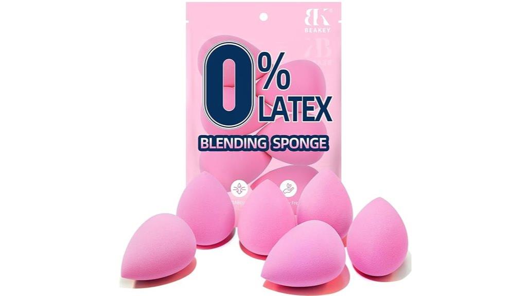 six piece makeup sponge set