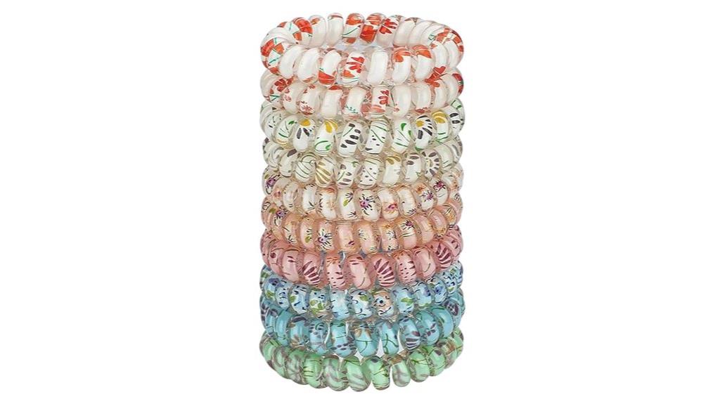 spiral elastic hair ties