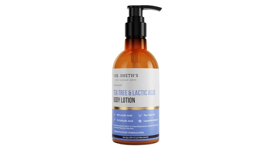tea tree lactic acid lotion