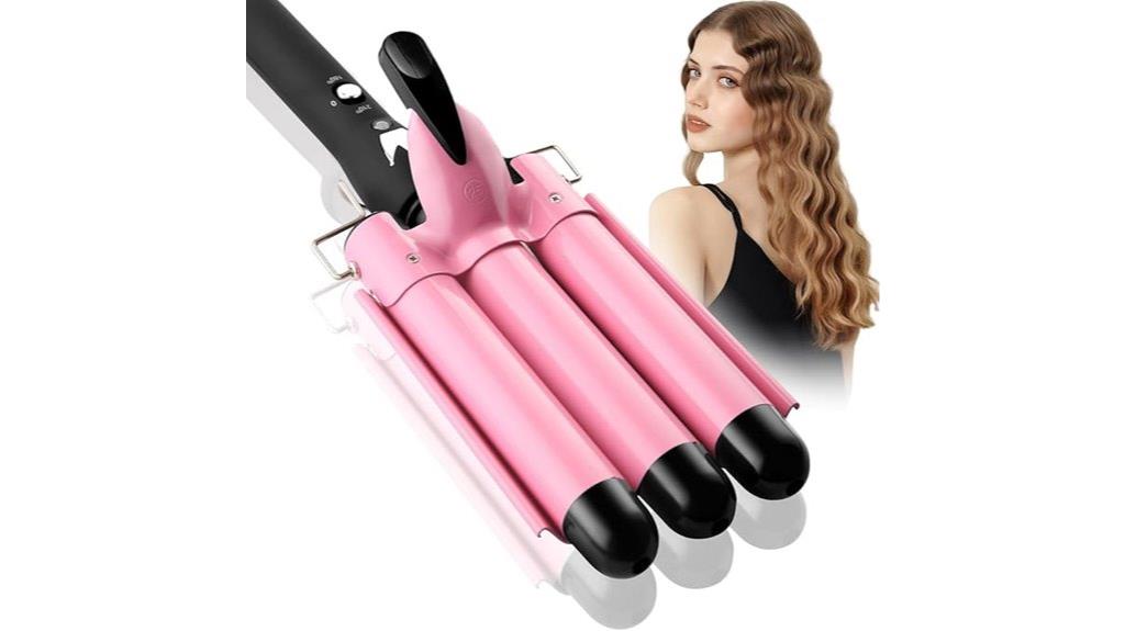 three barrel curling iron