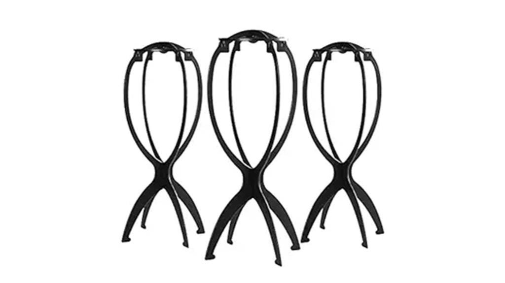 three pack wig stands