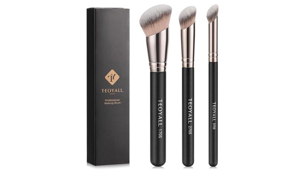 three piece contour brush set
