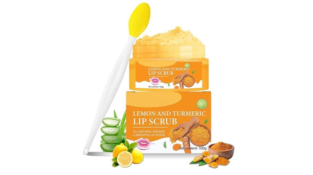 turmeric lemon lip scrub