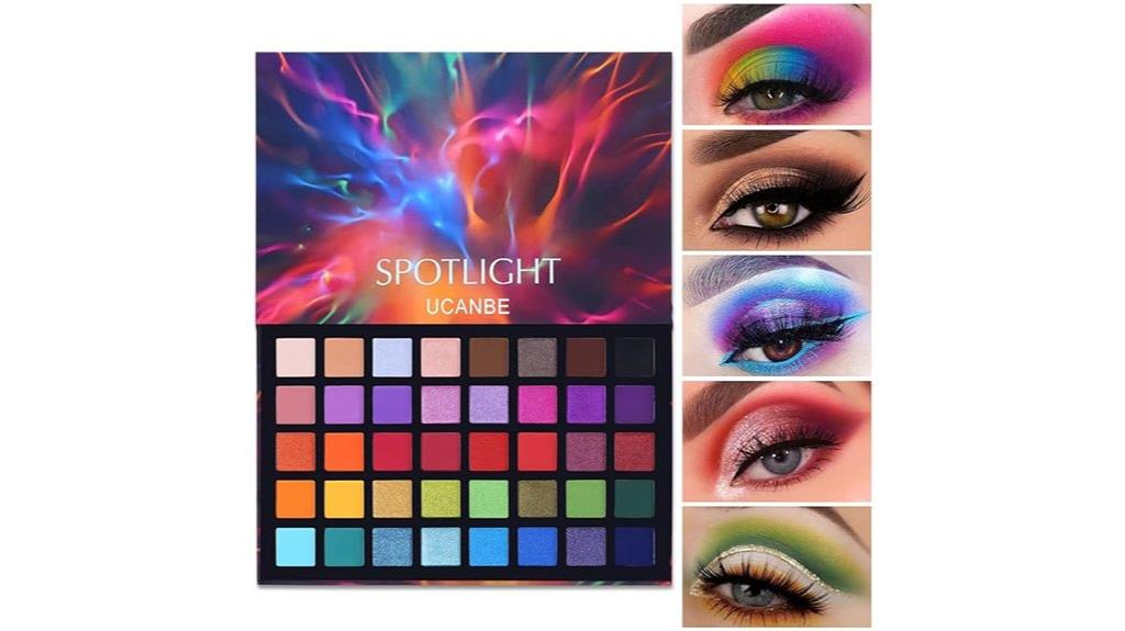 vibrant 40 color eyeshadow palette
