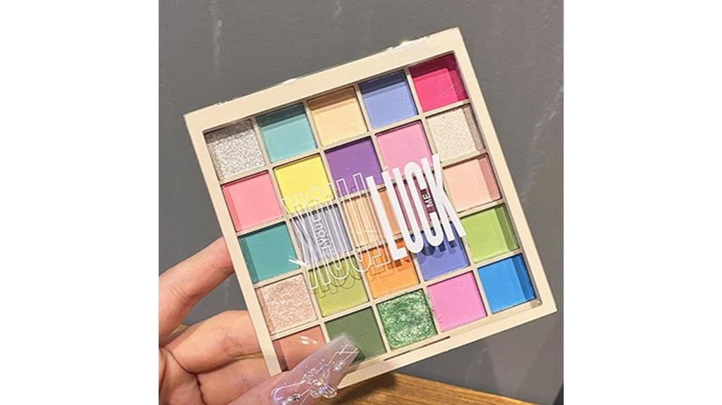 vibrant rainbow eyeshadow palette