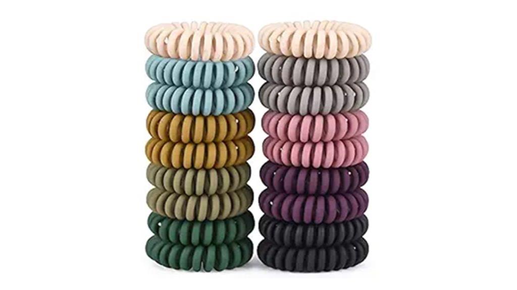 vintage matte spiral hair ties