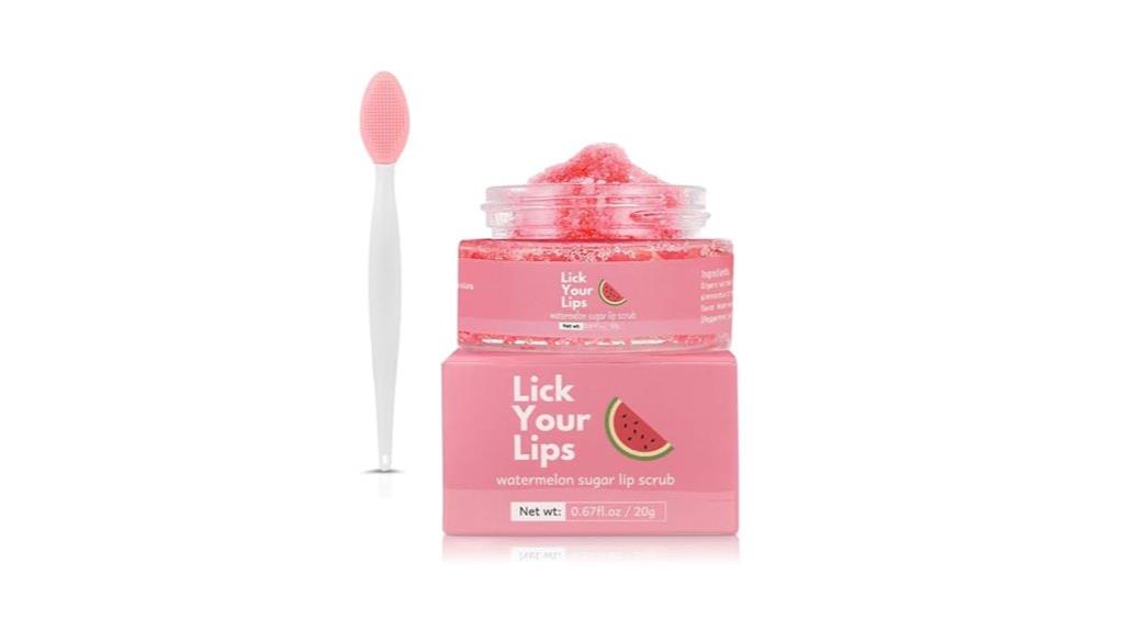 watermelon flavored lip scrub