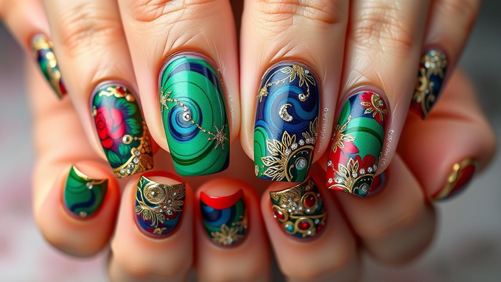 bold artistic nail expression
