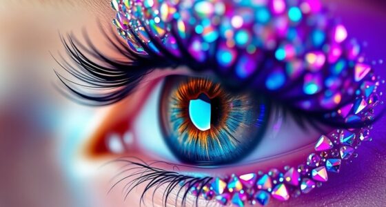 colorful rhinestone eye decor