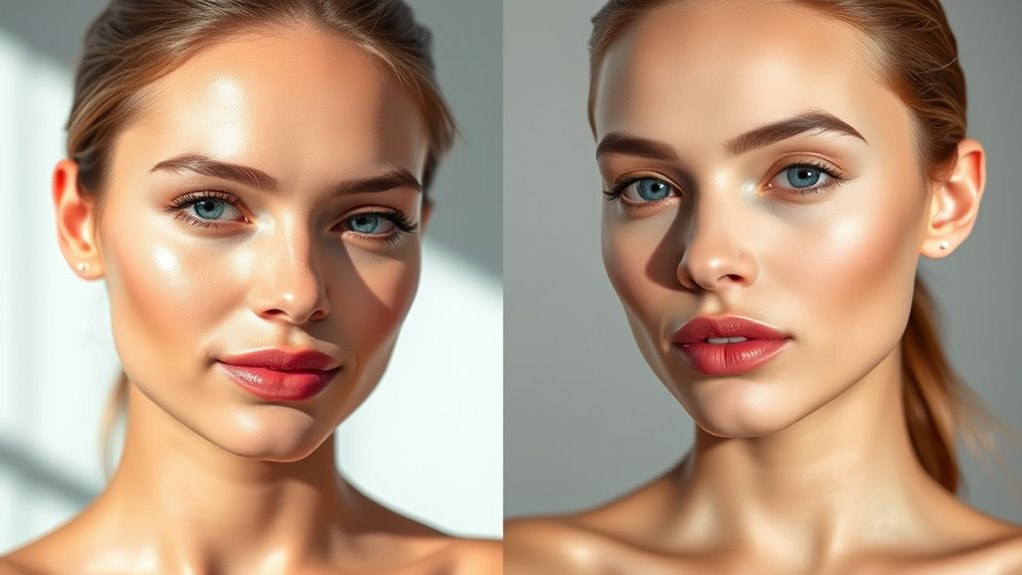 dewy versus matte finishes