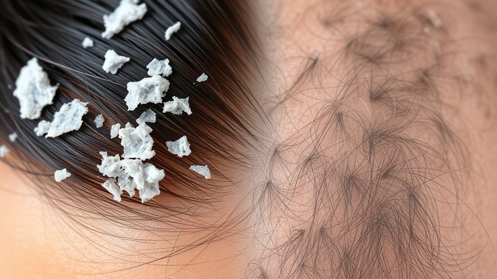 differentiating dandruff and dry scalp