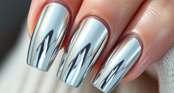 metallic chrome nail trends