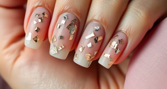 metallic foil nail designs