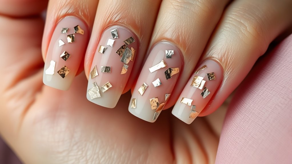 metallic foil nail designs