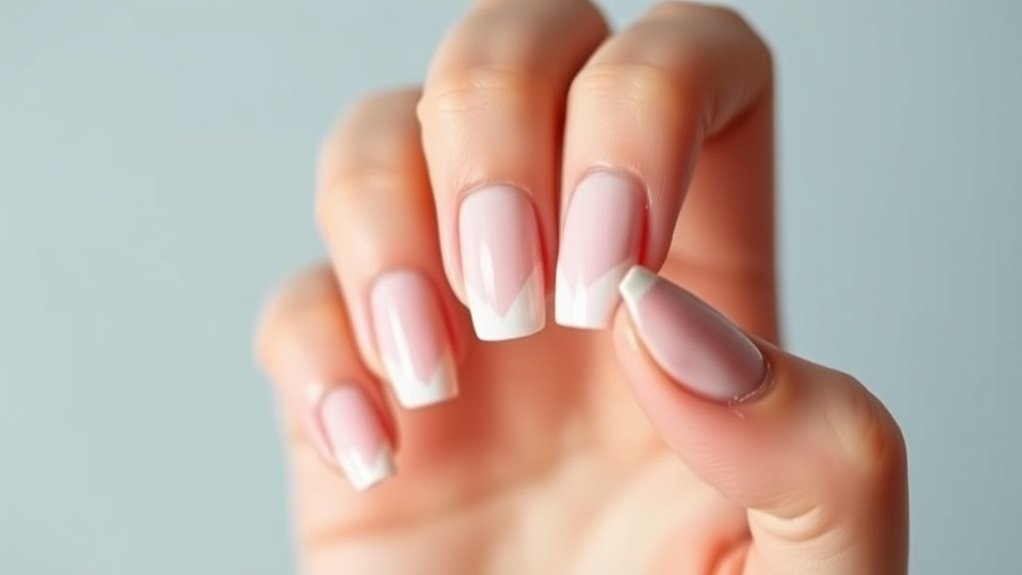 minimalist negative space nails