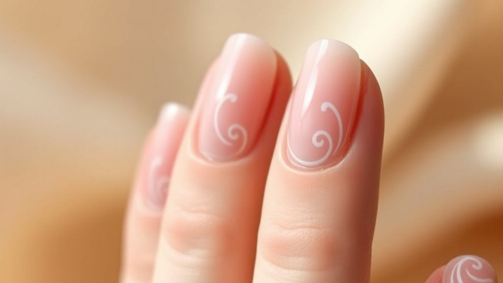 minimalist nude nail elegance