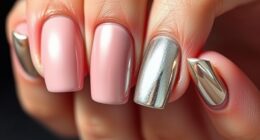 mixed texture nail design