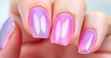 transparent playful easy nails