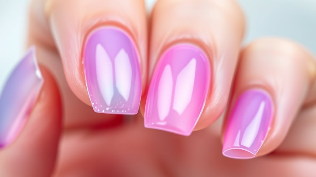 transparent playful easy nails