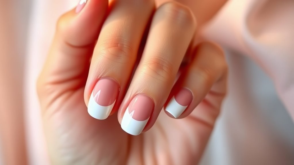 vintage half moon nail art